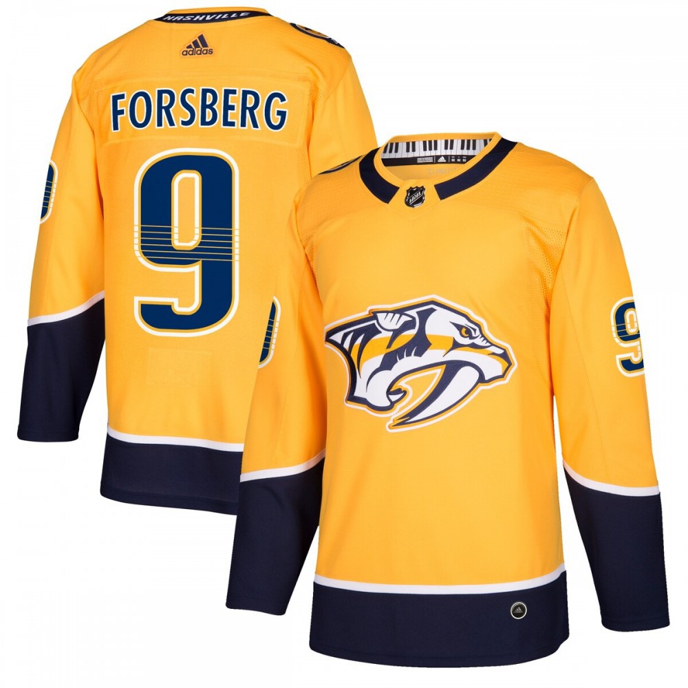 Filip Forsberg Nashville Predators adidas Authentic Player Jersey - Gold-Pro Kit Vault | Brand New 26/27 Sports Jerseys